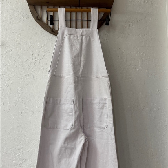 Anthropologie ASKK NY Laxy Jack White Overalls Wide Leg Size 0 NWT - Picture 8 of 10
